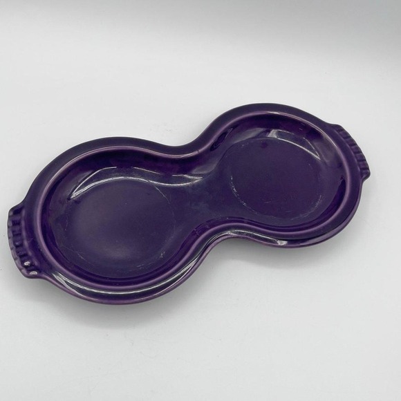 Fiesta Other - Fiesta Ware Purple Plum Double Peanut Relish Tray USA Vintage Glass Dish
